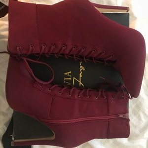 Burgundy Bootie heels
